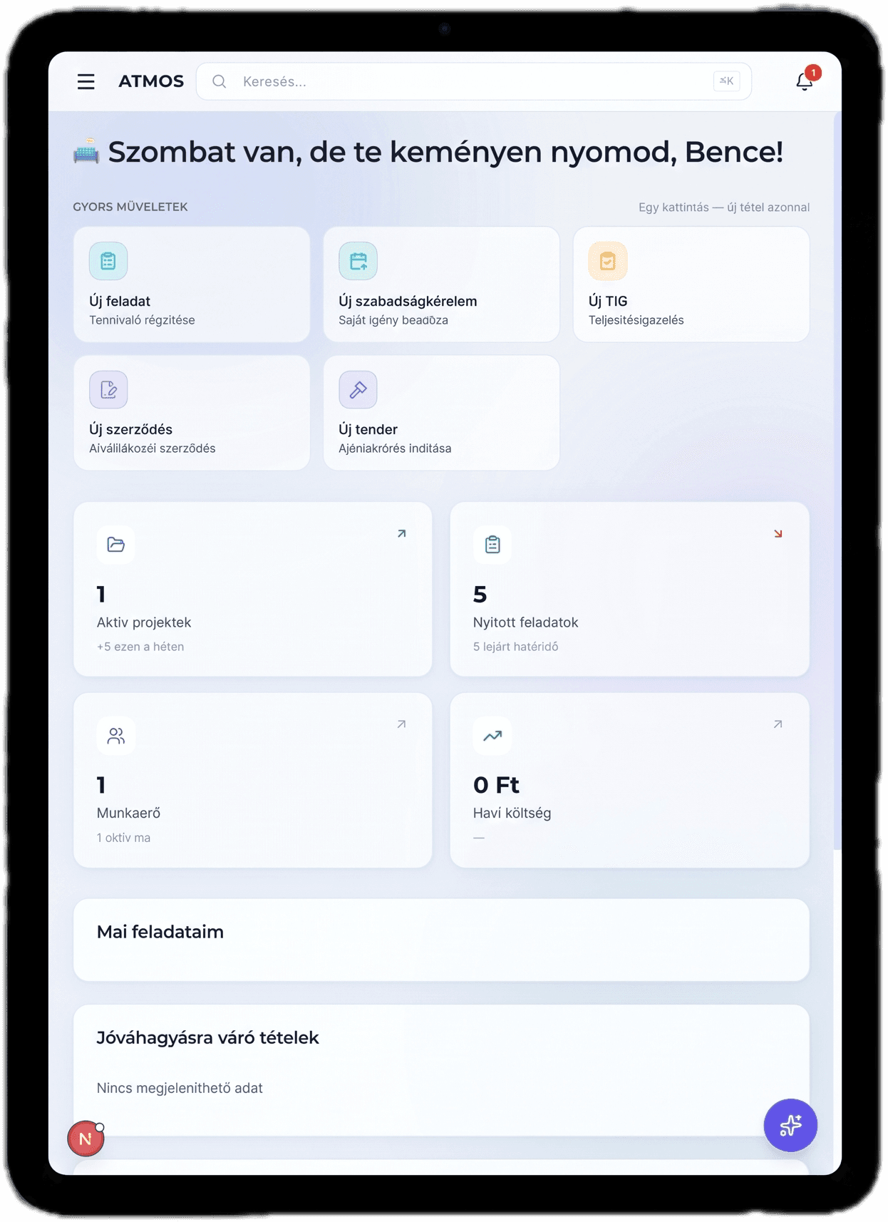 ATMOS tablet view